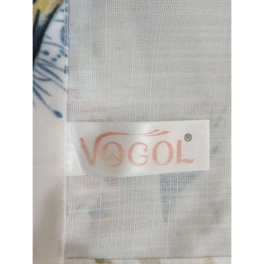 Vogol White Bird Print Valances, Set Of 2 Panels